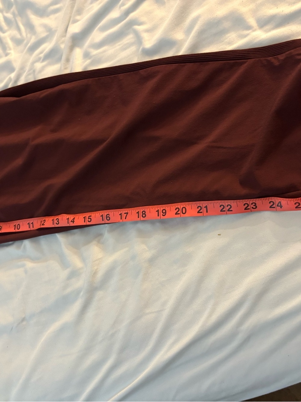 Athleta Brooklyn Ankle Pants Burgundy Red Pull On Mid Rise Size 12 - Picture 12 of 12